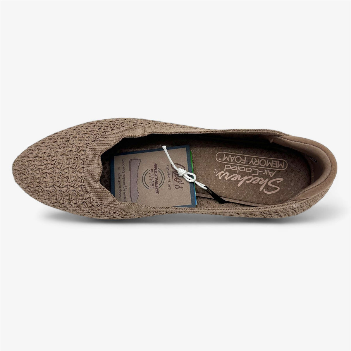 Skechers Cleo 2.0 The Get Mocha Womens Casual Stretch Fit Flat