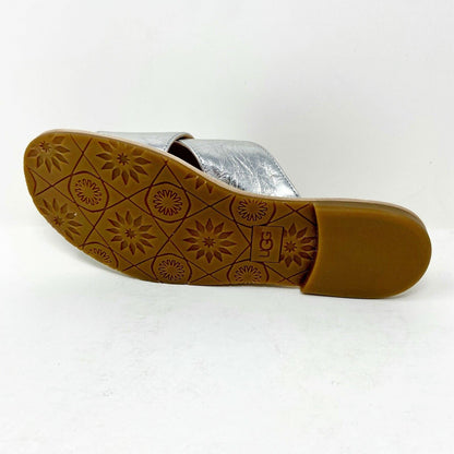 UGG Joni Metallic Silver Womens Casual Summer Sandals 1097209 SLVR