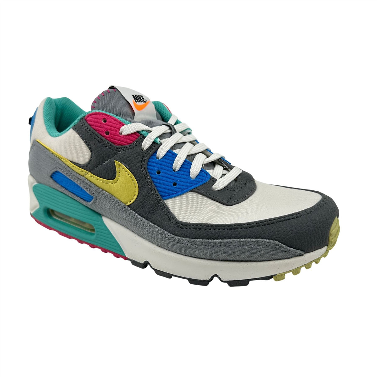 Nike Air Max 90 SE Phantom Celery Iron Grey Mens Athletic Sneaker