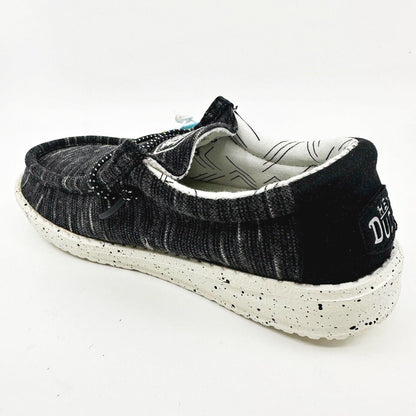 Hey Dude Wally Toddler Stretch Black Kids Youth Casual Shoes