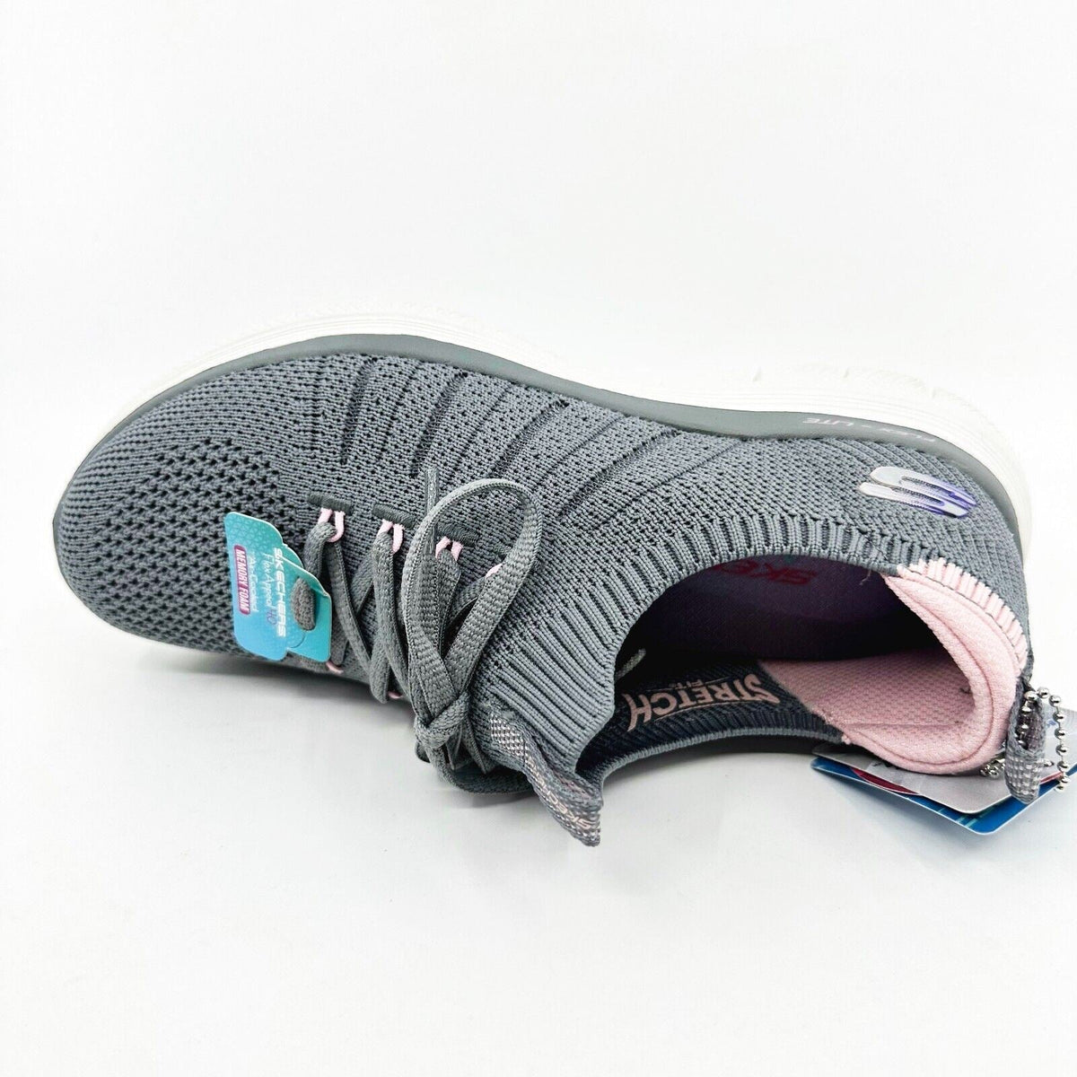 Skechers Flex Appeal 4.0 Victory Lap Charcoal Pink Womens Size 5 Sneakers
