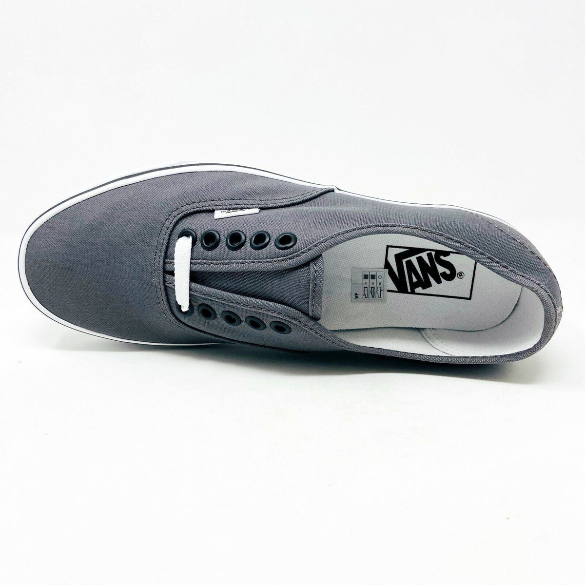VANS Authentic Pewter Gray Black Womens Classic Casual Shoes
