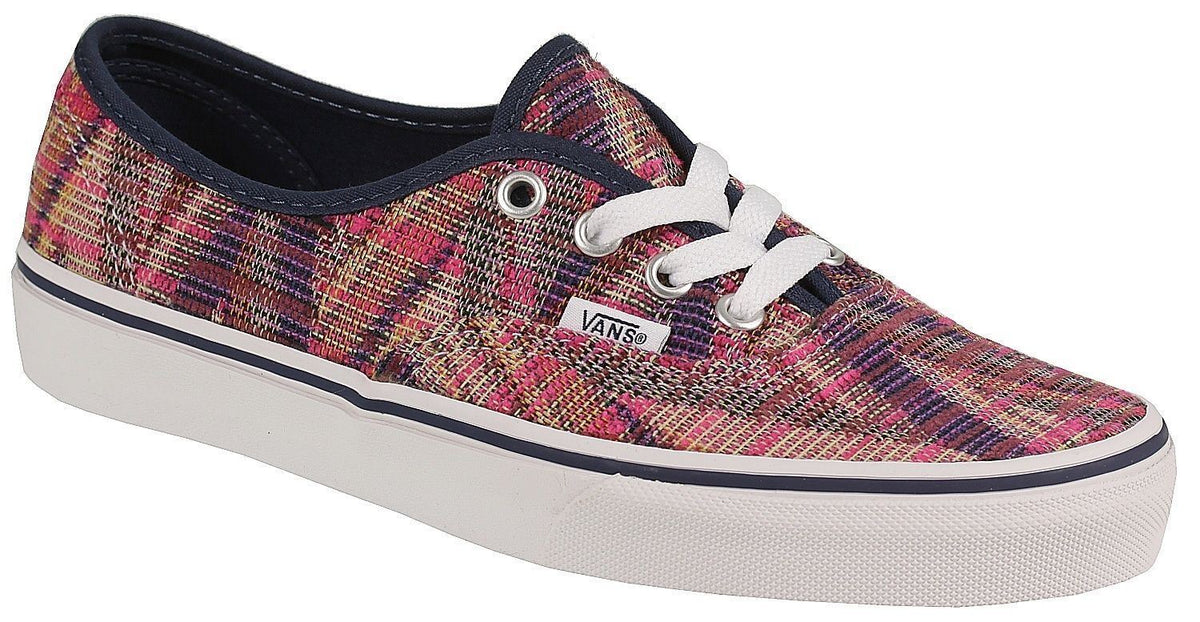 VANS Authentic Woven Chevron Pink True White Womens Size 5.5 Casual Sneakers