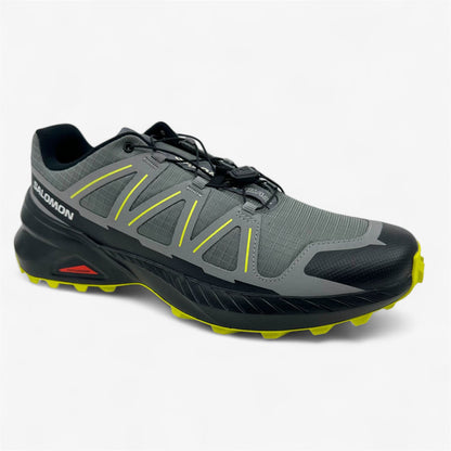 Salomon Speedcross Peak Quiet Shade Black Sulphur Spring Mens Athletic Sneaker