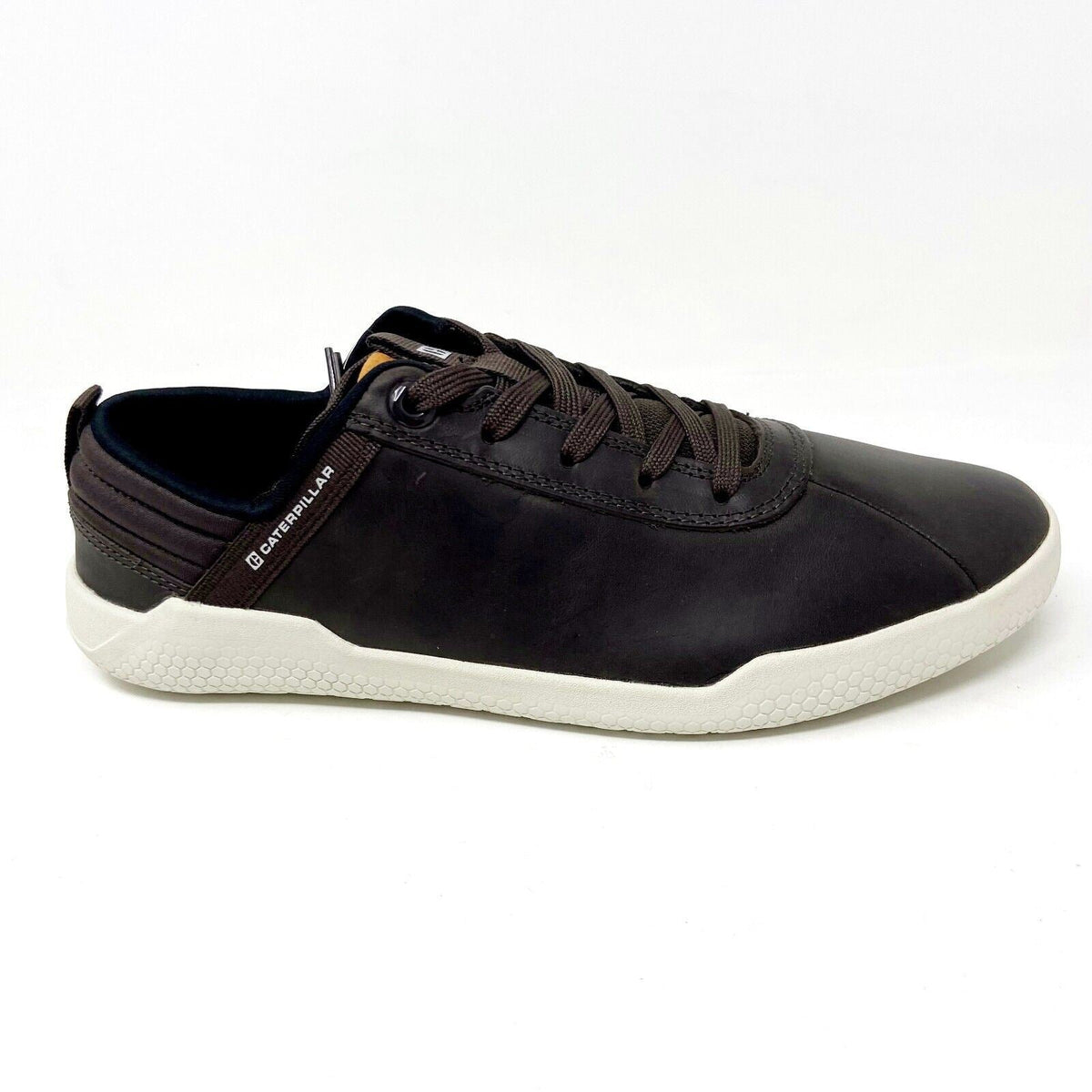Caterpillar CAT Hex Coffee Bean Brown Mens Leather Shoes Sneakers P724186