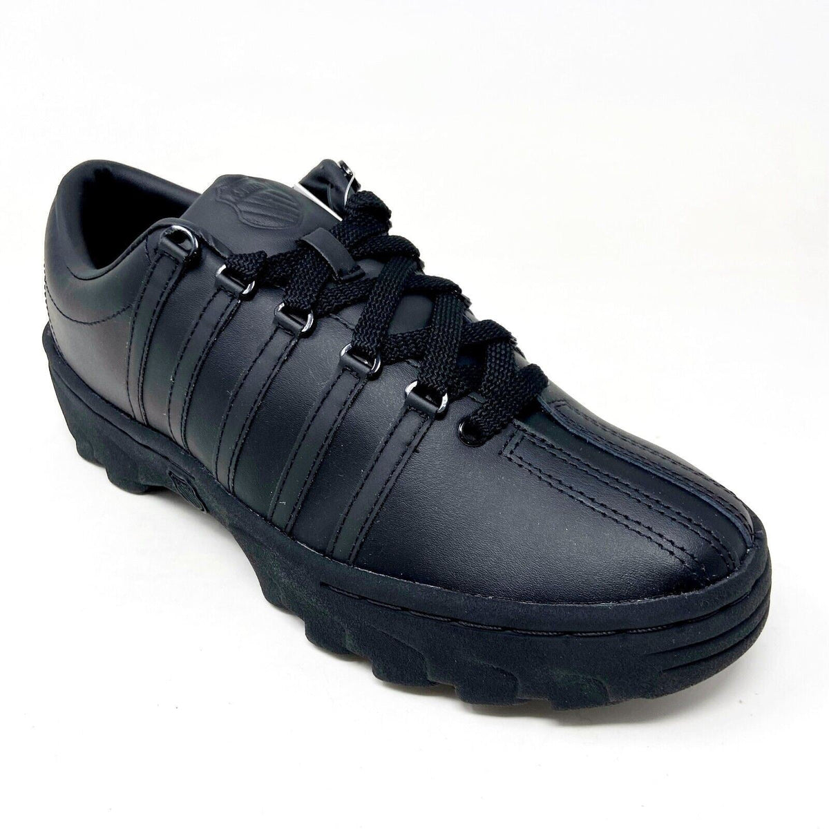 K-Swiss North Classic Triple Black Mens Athletic Casual Sneakers 06382 001
