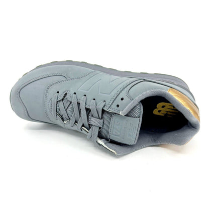 New Balance 574 Lifestyle Molton Gunmetal Grey Gold Mens Shoes Sneakers ML574MTA