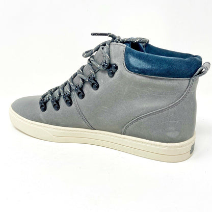 Clae Grant Charcoal Leather Mens Premium Casual Sneakers