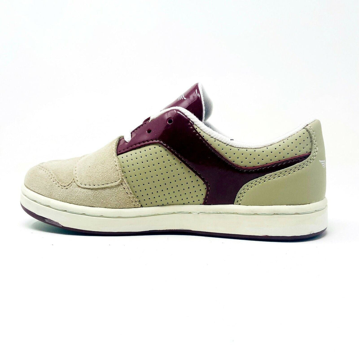 Creative Recreation Cesario Lo Khaki Pat Maroon Youth Kids Sneakers