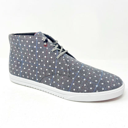 Clae Strayhorn Textile Concrete Plaid Polka Dots Gray Mens Casual Sneakers