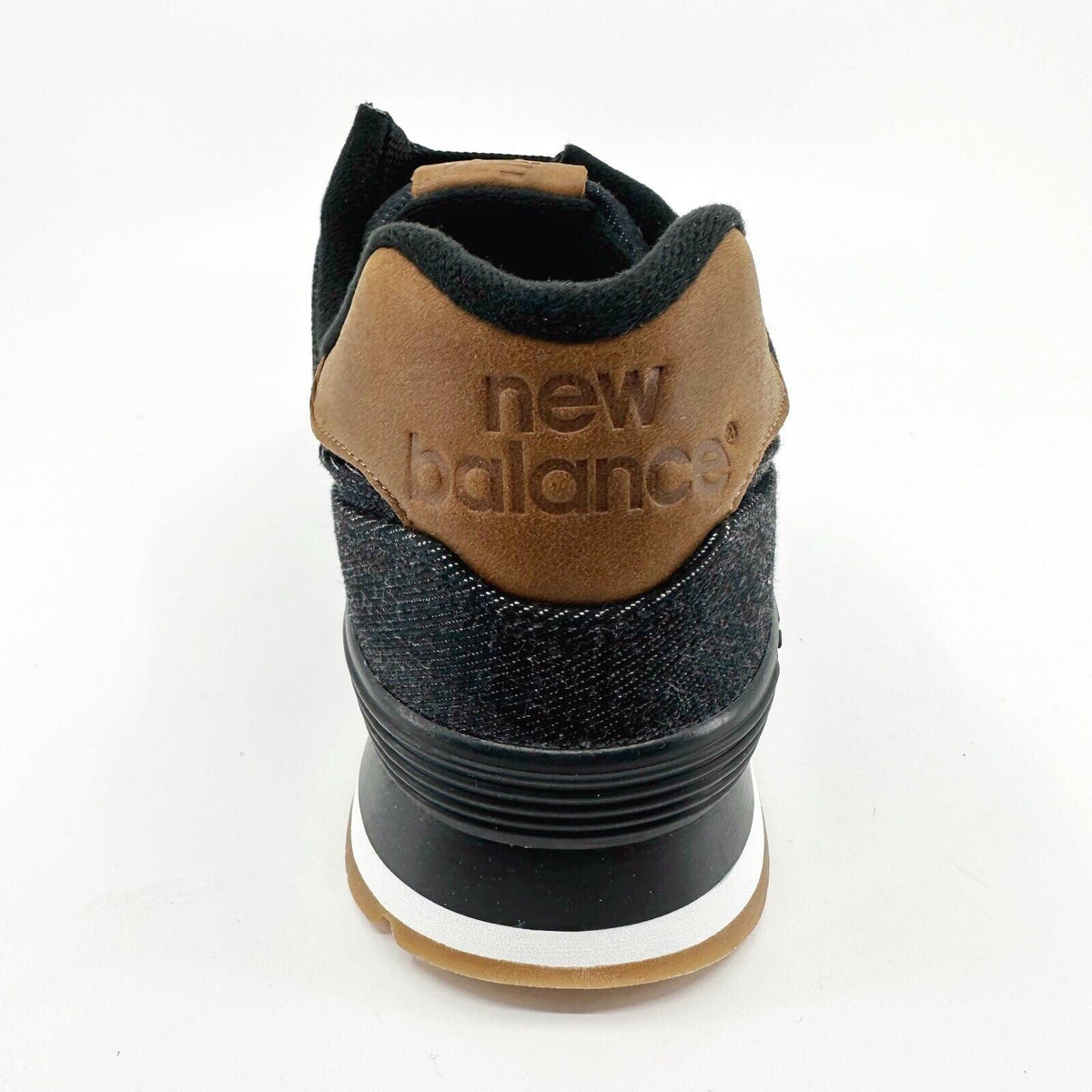 New Balance 574 Classics 15 Ounce Canvas Denim Black Brown Mens ML574TXA