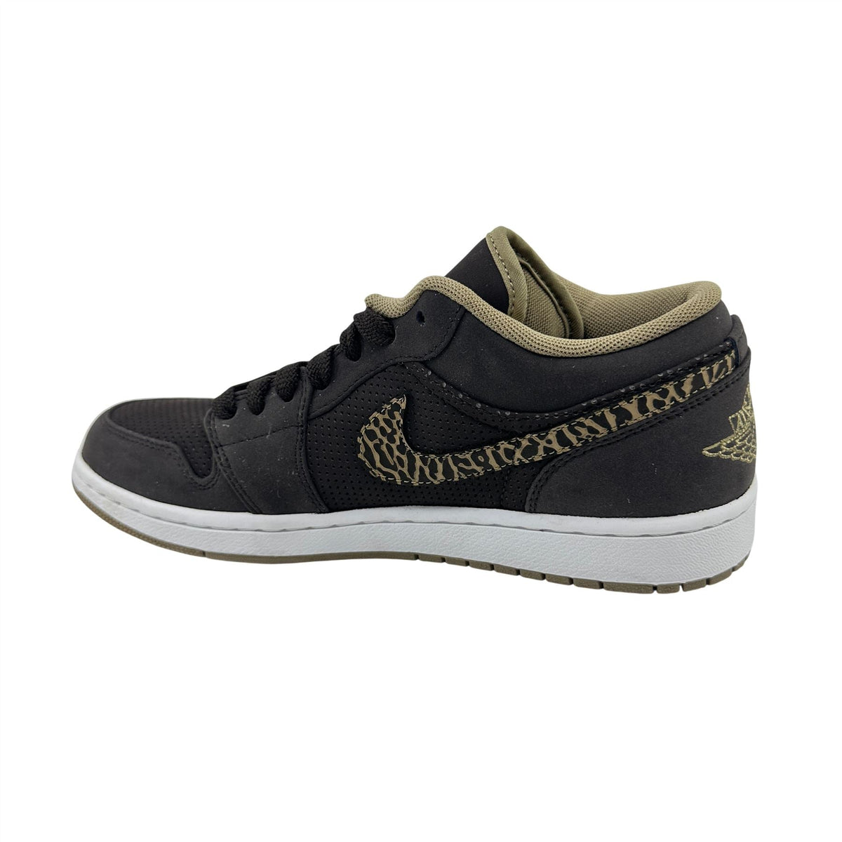 Jordan 1 Phat Low Velvet Brown Khaki White Mens Athletic Sneaker