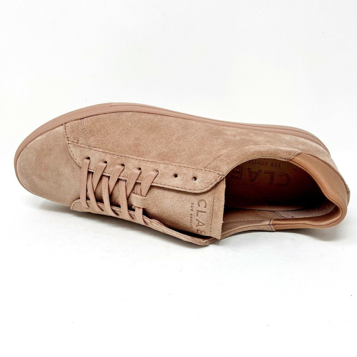 Clae Bradley Dark Pink Suede Mens Premium  Casual Sneakers