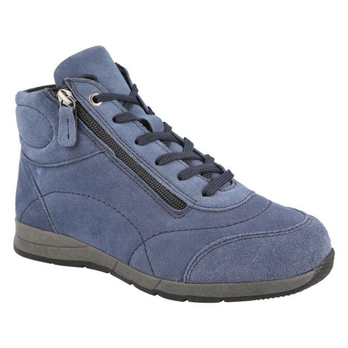 Womens Extra Wide Fit Boots by Flat DB Shoes - Lace up
