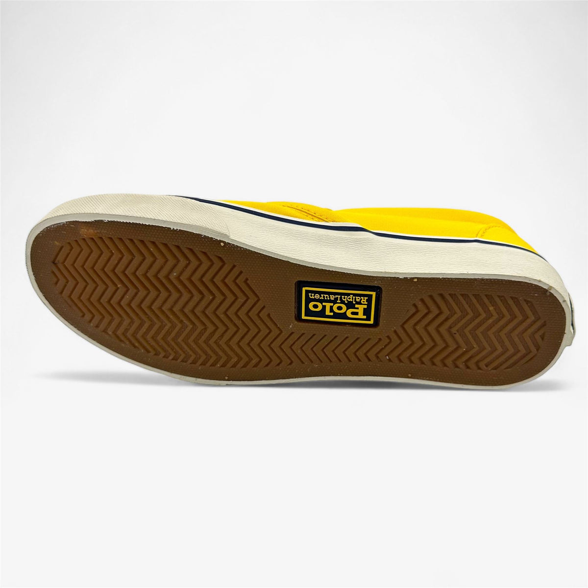 Ralph Lauren Keaton Slip SK SPO Yellow White Mens Casual Bear Slip-On