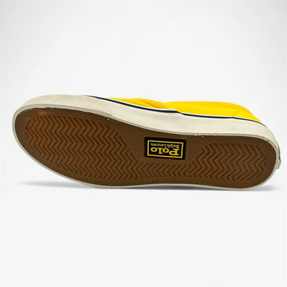 Ralph Lauren Keaton Slip SK SPO Yellow White Mens Casual Bear Slip-On