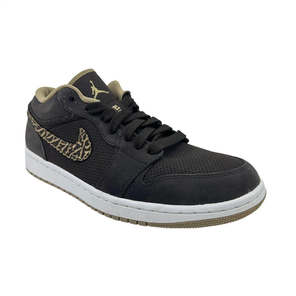 Jordan 1 Phat Low Velvet Brown Khaki White Mens Athletic Sneaker