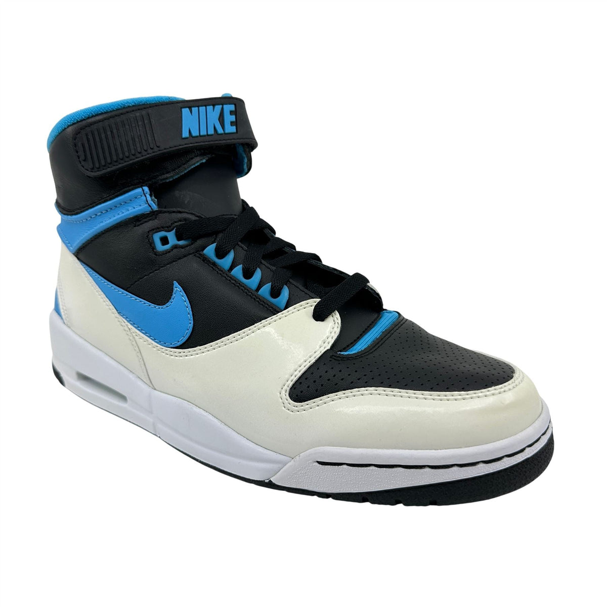 Nike Air Revolution White Vivid Blue Black Mens Athletic Sneaker