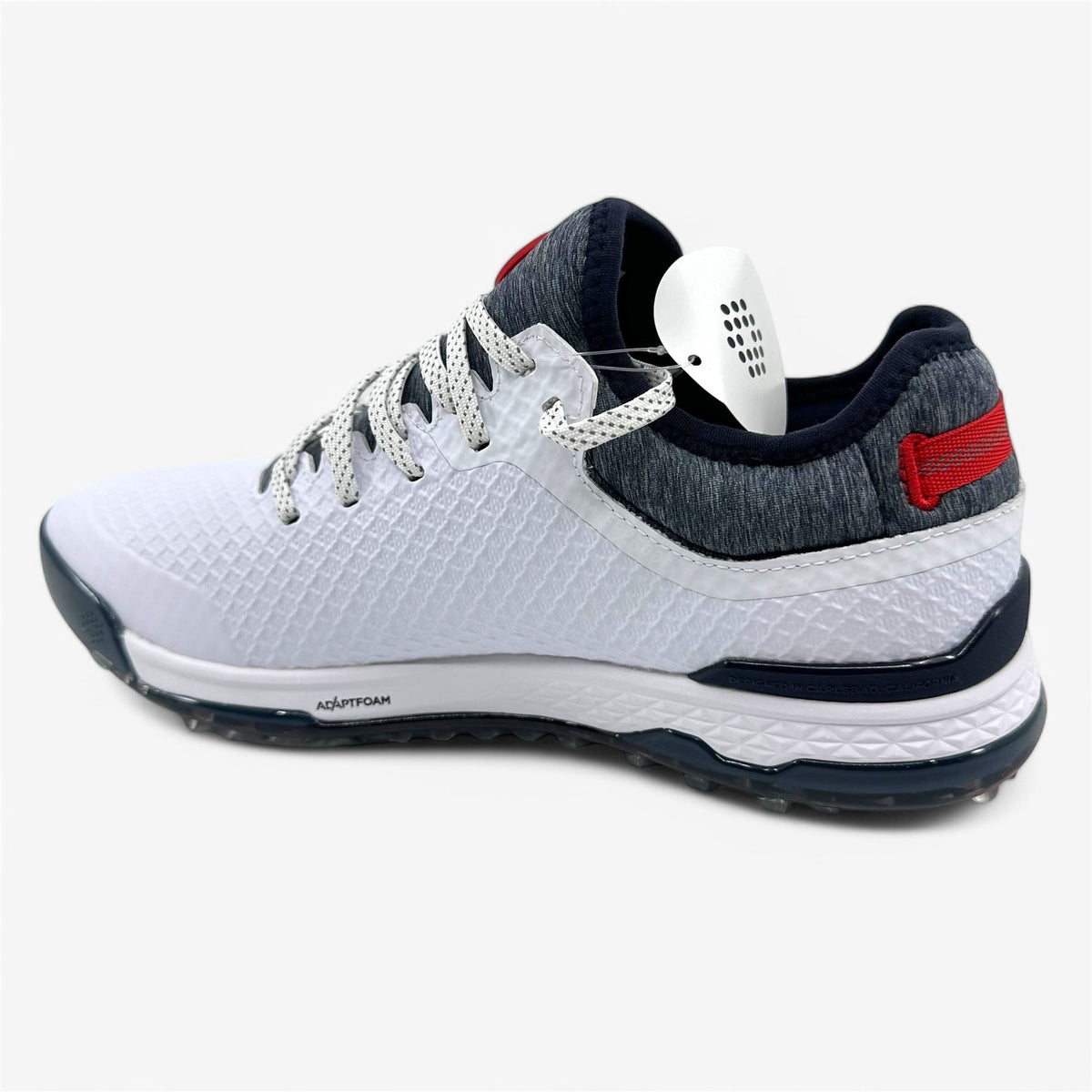 PUMA Proadapt Alphacat White Navy High Risk Red Mens Waterproof Golf Shoes