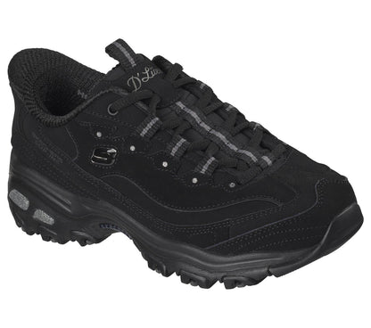 Women's Wide Fit Skechers 150543W Slip-ins D'Lites Classic Remix Trainers