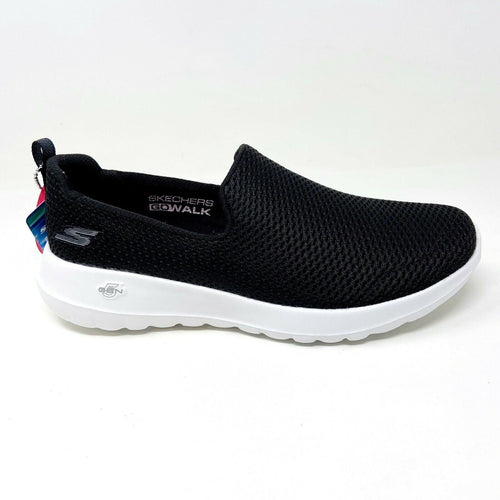 Skechers Go Walk Joy Black White Womens Wide Width Slip on Shoes