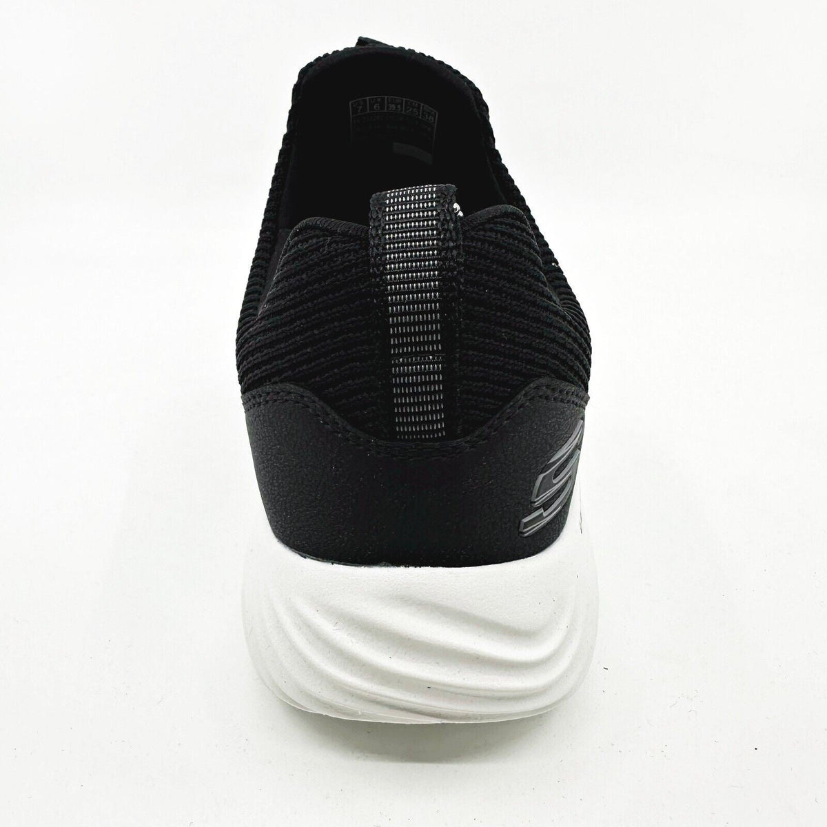 Skechers Bounder Bearko Black White Mens Slip On Sneakers