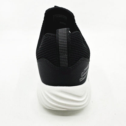 Skechers Bounder Bearko Black White Mens Slip On Sneakers