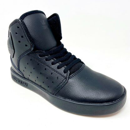 Supra Atom Triple Black Kids Size 4 Casual Sneakers S91015K