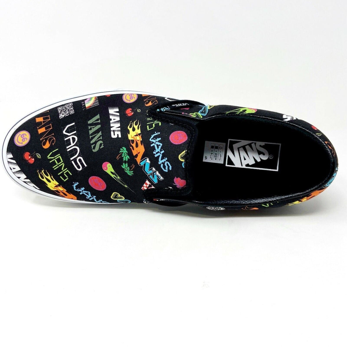 Vans Classic Slip On (Disruptive) Black True White Mens Casual Shoes
