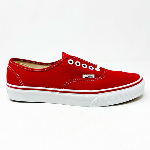Vans Authentic True Red White Womens Original Classic Canvas Sneakers