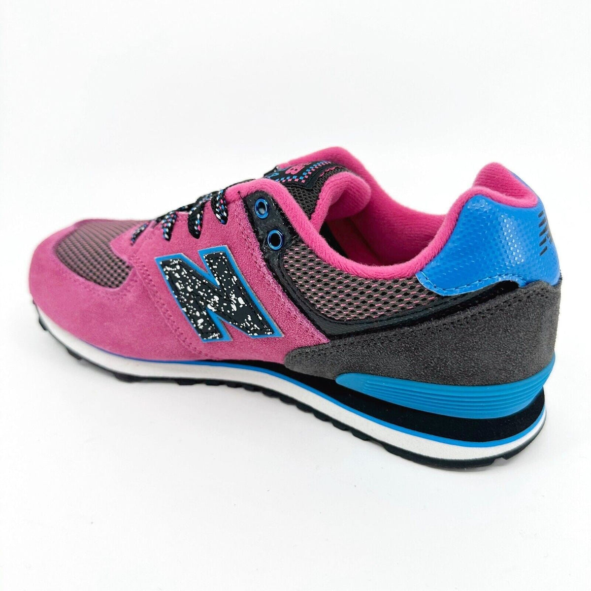 New Balance 574 Classics Pink Grey Blue Kids Running Sneakers KL57407P