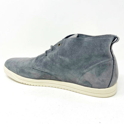 Clae Strayhorn Unlined Charcoal Suede Cream Gray Mens Casual Sneakers