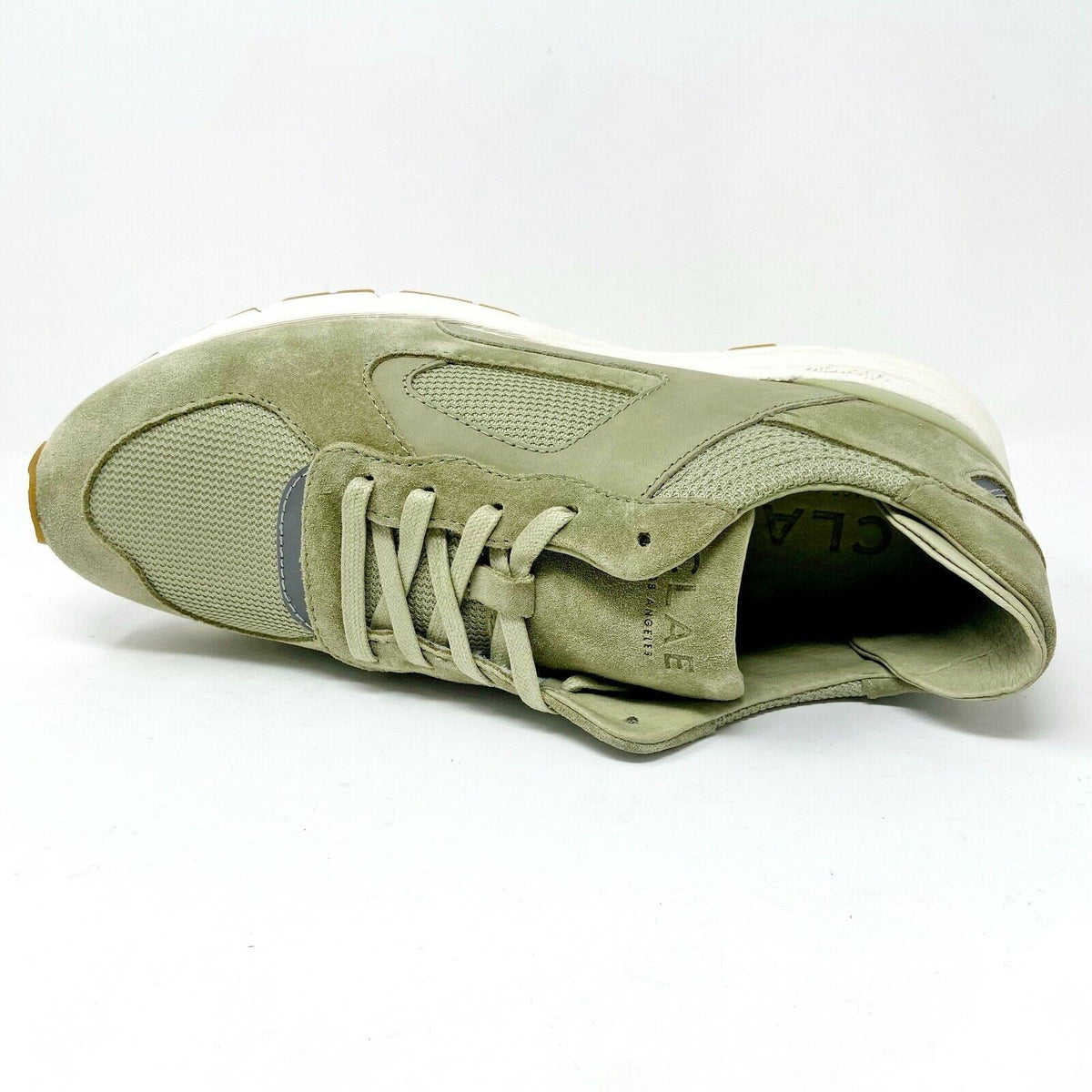 Clae Edwin Aloe Green Vibram Mens Premium Casual Sneakers