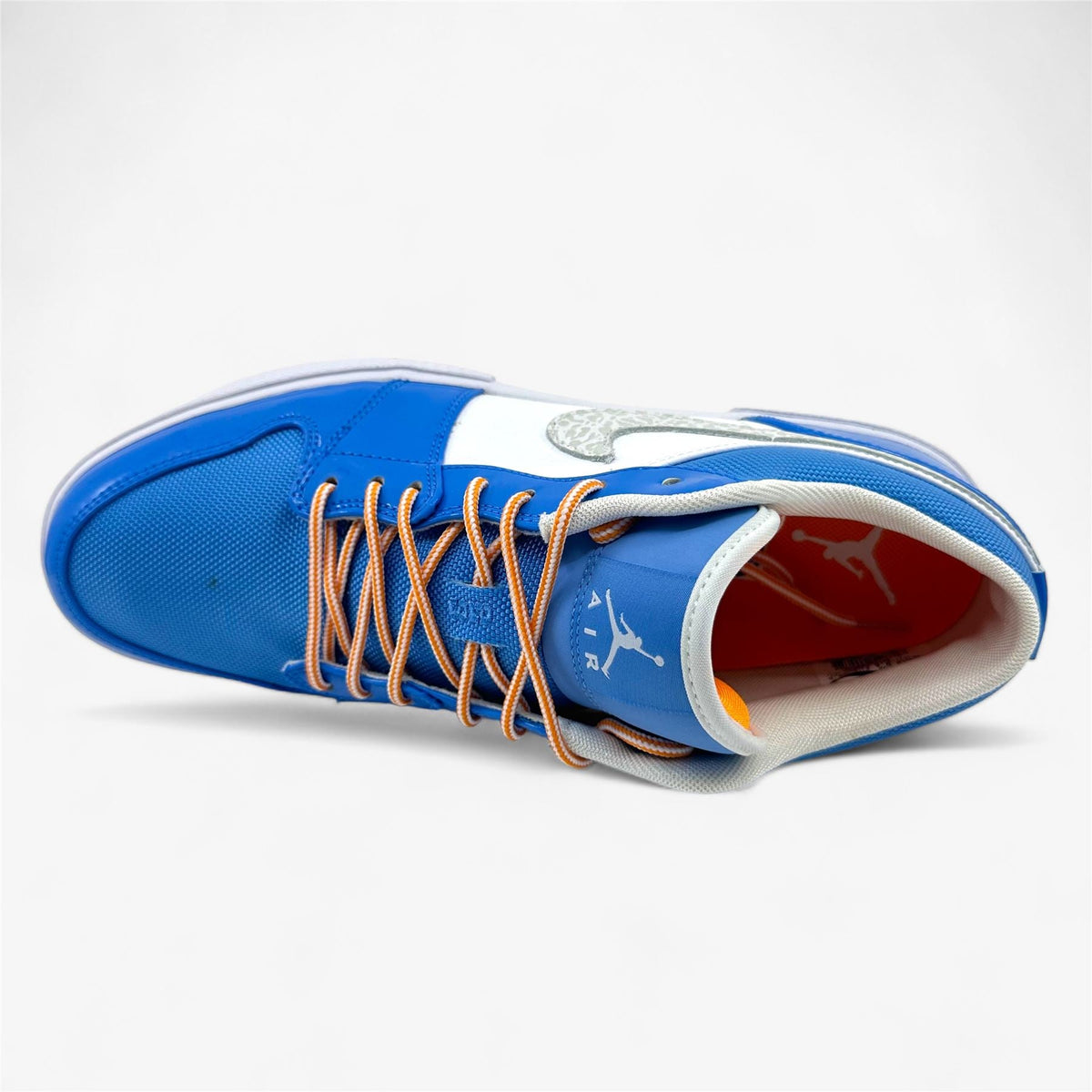 Jordan Air Jordan Retro V.1 White Italy University Blue Mens Athletic Sneaker