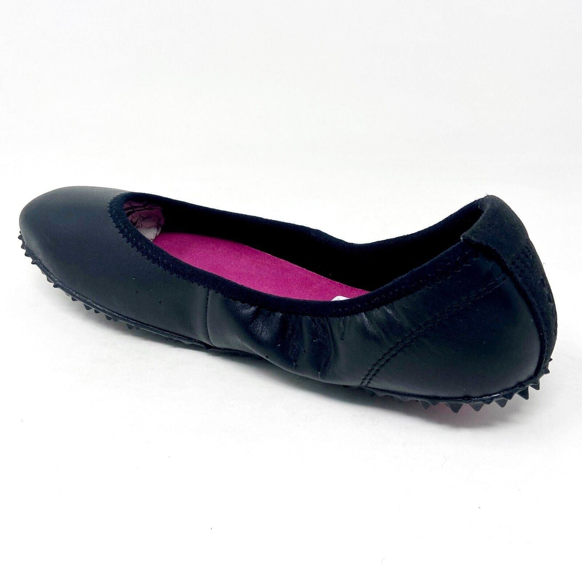 Plae Crosby Black Pink Womens Casual Slip On Leather Flats Shoes 556010 001