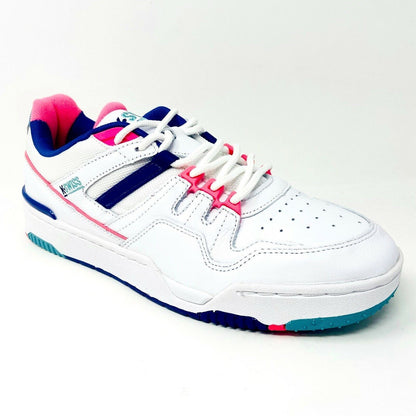 K-Swiss Match Rival White Blue Turquoise Pink Mens Size 7.5 Sneakers 07154 189