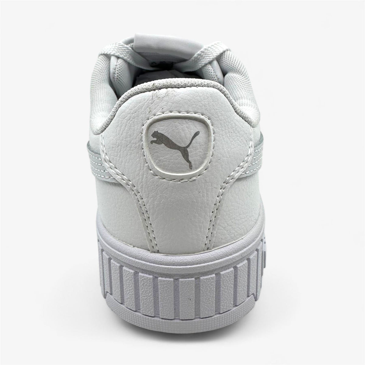 PUMA Carina 2.0 White Silver Womens Athletic Sneaker