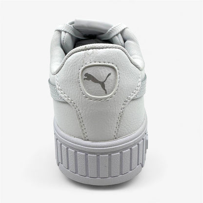 PUMA Carina 2.0 White Silver Womens Athletic Sneaker