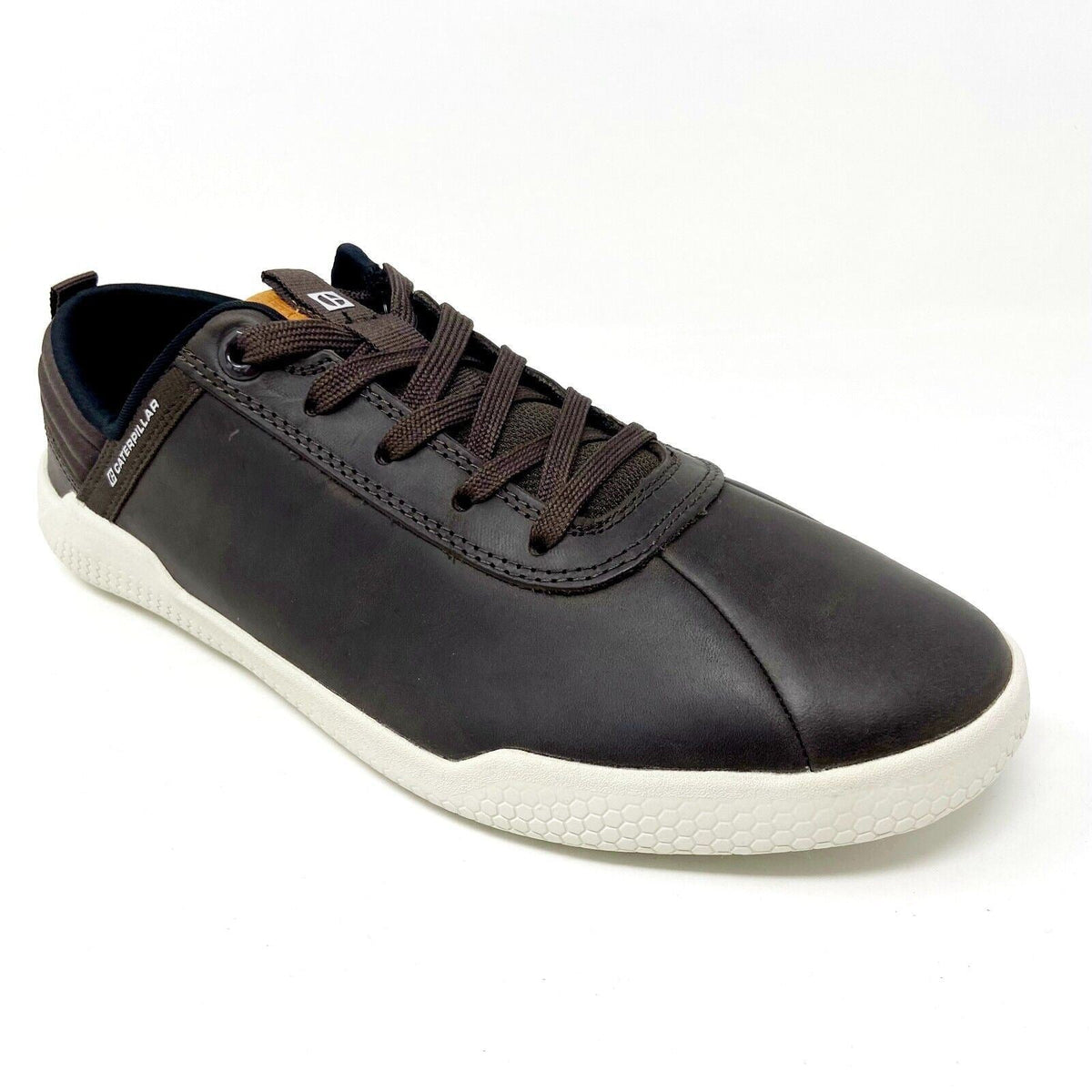 Caterpillar CAT Hex Coffee Bean Brown Mens Leather Shoes Sneakers P724186