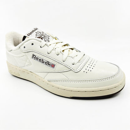 Reebok Club C 85 Vintage Chalk Black Mens Athletic Sneaker