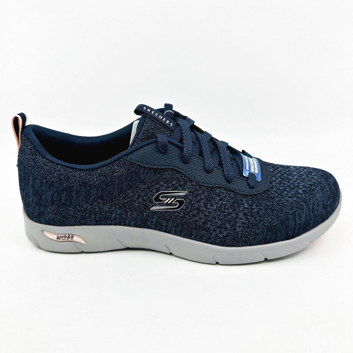 Skechers Arch Fit Refine Lavish Wish Navy Womens Size 6.5 Athletic Sneakers