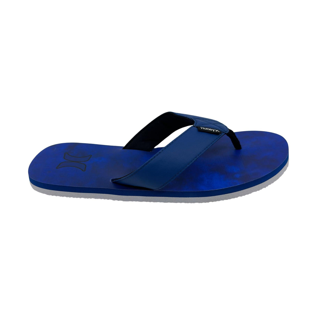 Hurley Logo Blue Combo White Mens Sandal Pool Beach Flip Flop
