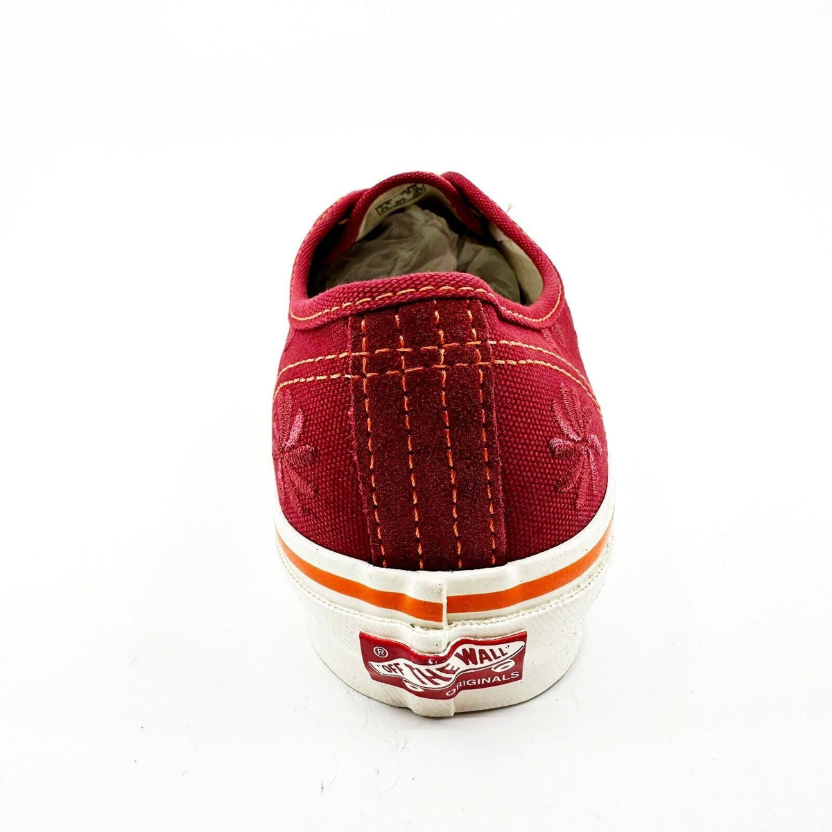 Vans Vault OG Authentic LX (Canvas Embroidery) Purple Red Mens Size 7.5