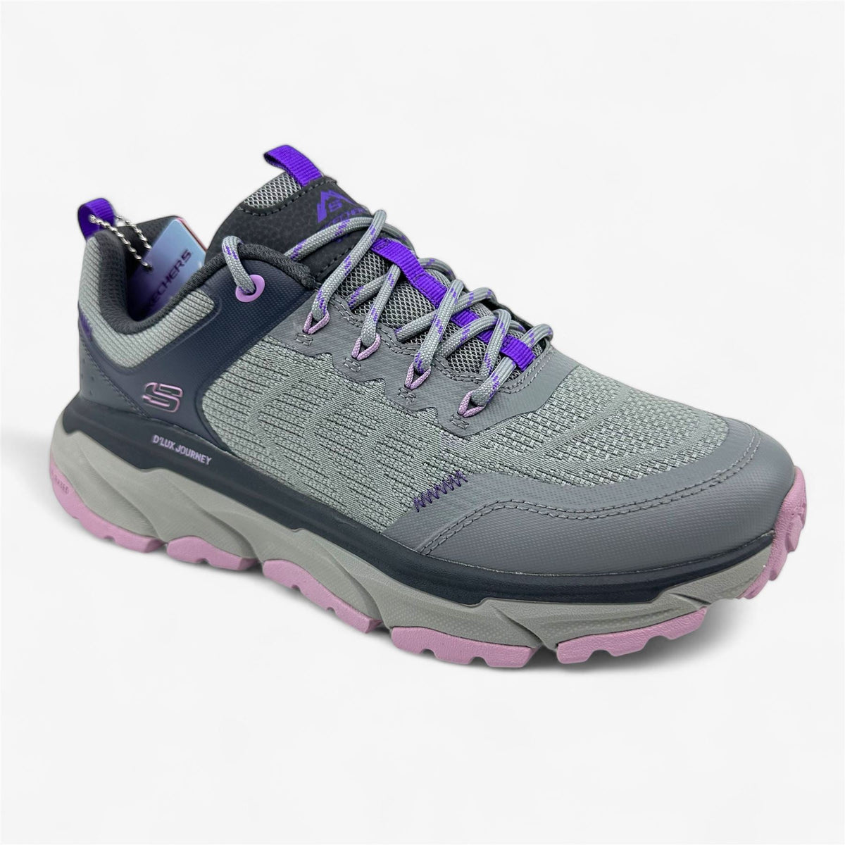 Skechers D'Lux Journey Marigold Charcoal Purple Womens Athletic Sneaker