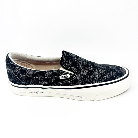 Vans Vault OG Classic Slip On (Jim Goldberg) Tv Static Black White Mens Sneakers