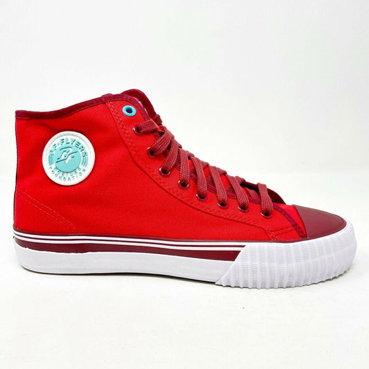 PF Flyer Center Hi Reis Red White Mens Retro Sneakers PM12OH3I