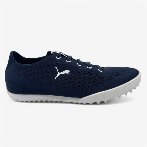 PUMA Monolite Fusion Slip On Navy Blazer White Womens Spikeless Golf Shoes