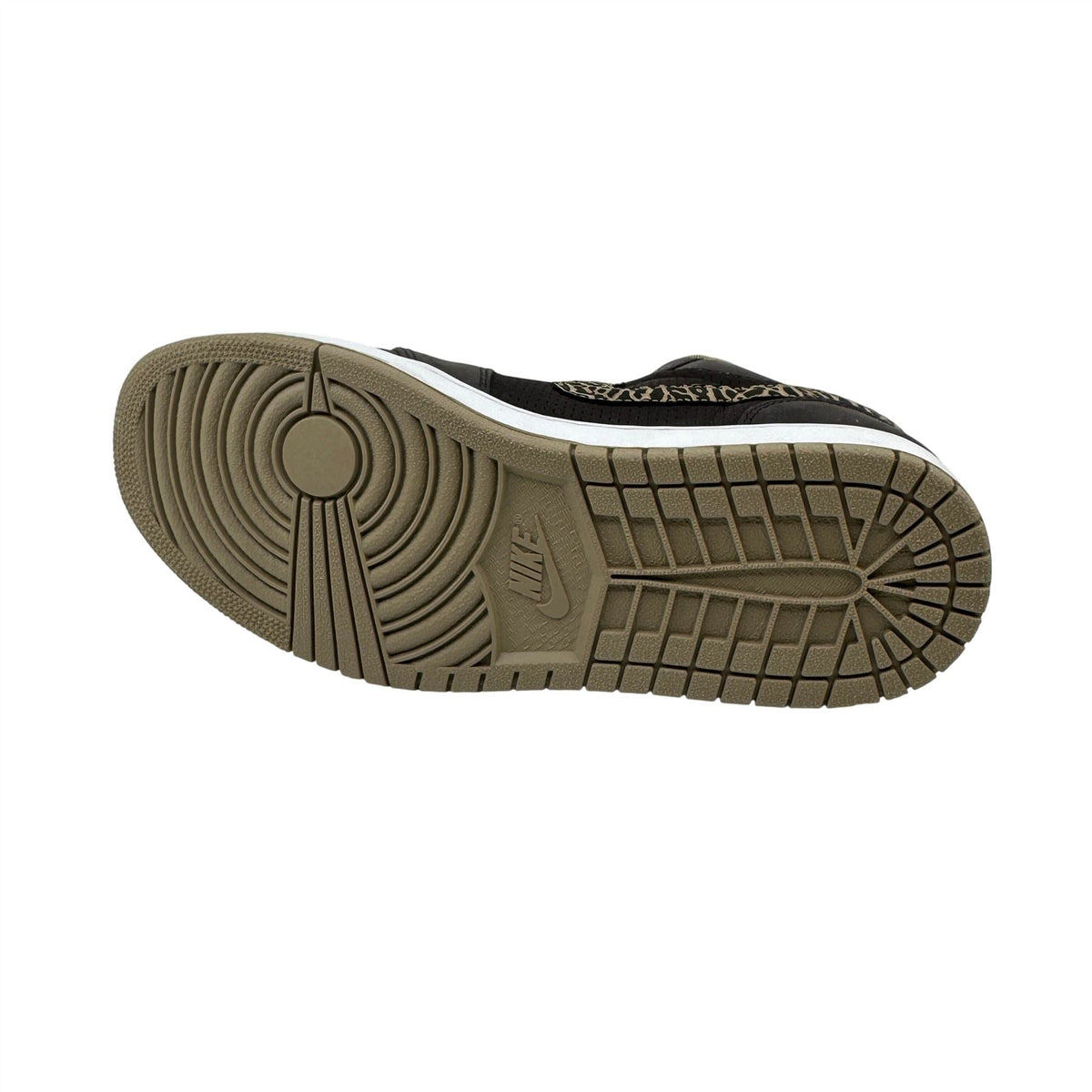 Jordan 1 Phat Low Velvet Brown Khaki White Mens Athletic Sneaker