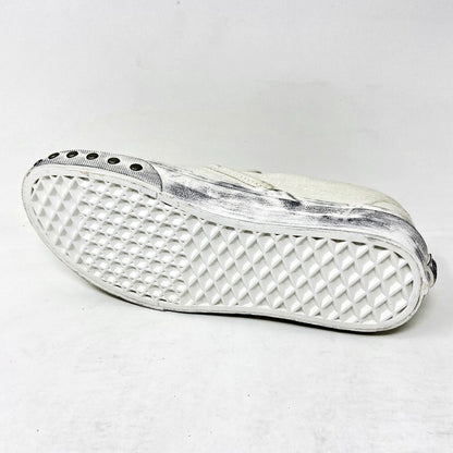 Vans Classic Slip On (Overwashed) White Womens Studded Casual Shoes