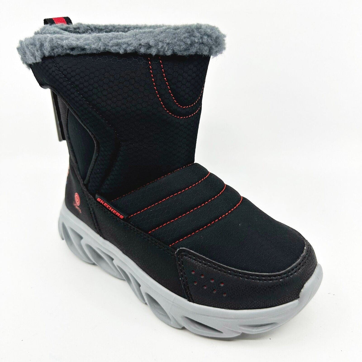 Skechers S Lights Hypno Flash 3.0 Fast Breeze Black Kids Boys Size 12.5 Boots